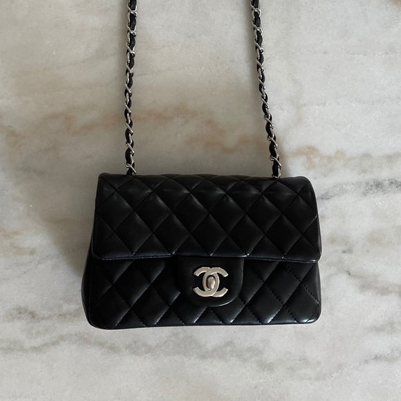 CHANEL Handbags - SOLD-Chanel Mini Rectangular Classic Flap Black